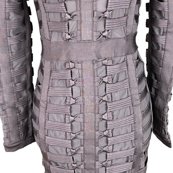 House of CB Charcoal Lola Bandage Dress - Picture 7 of 14